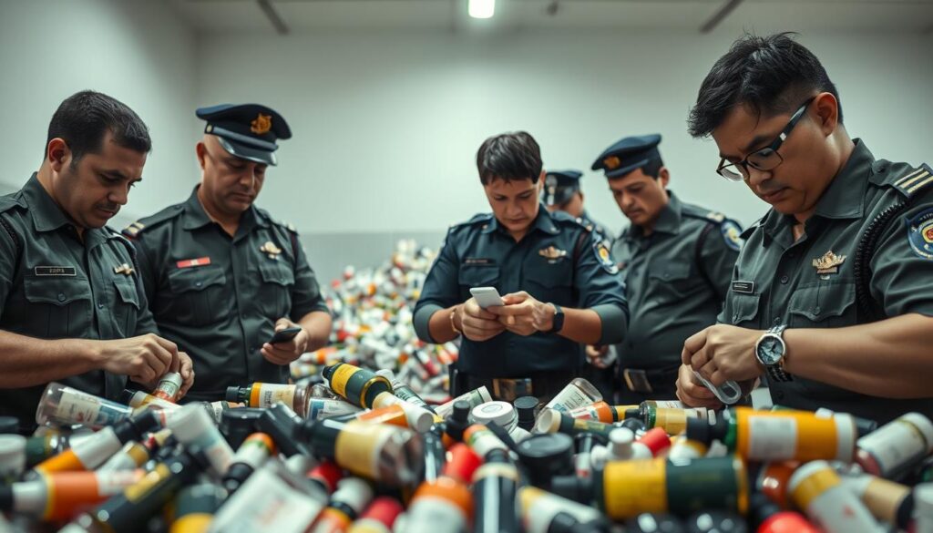 polisi sita ribuan botol kosmetik berbahaya